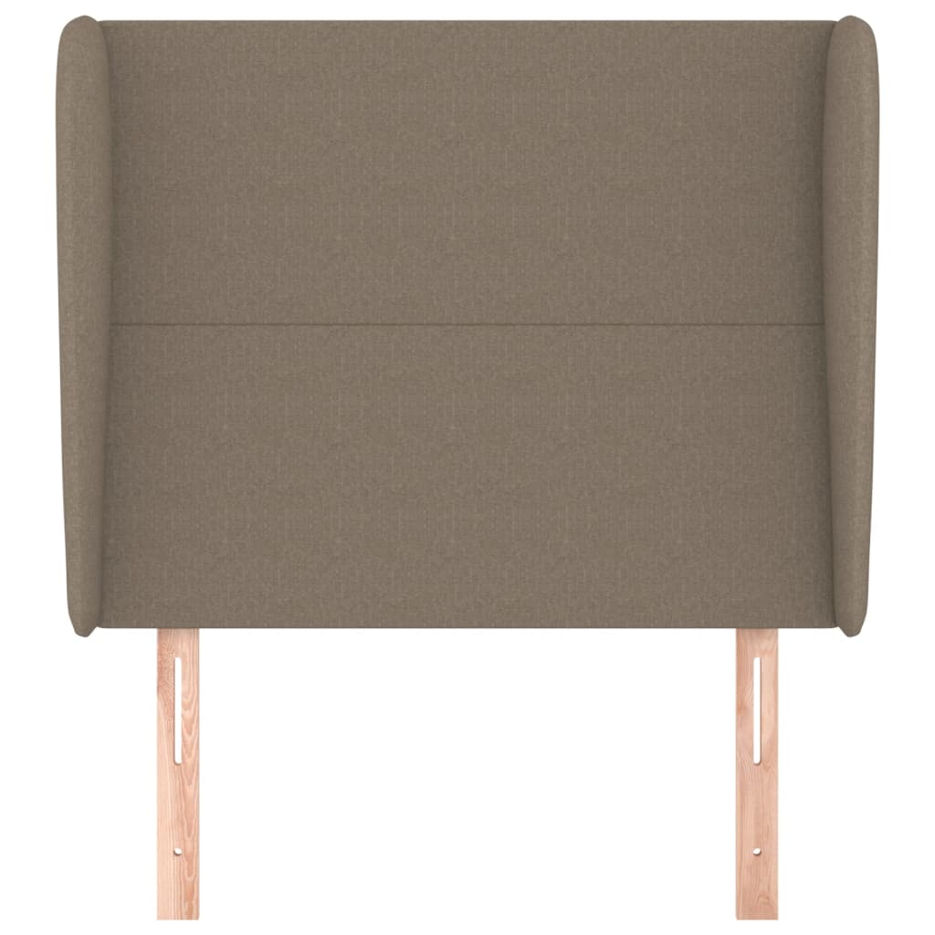 Hoofdbord met randen 93x23x118/128 cm stof taupe 93 x 23 x 118/128 cm Taupe
