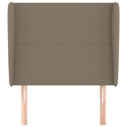 Hoofdbord met randen 93x23x118/128 cm stof taupe 93 x 23 x 118/128 cm Taupe