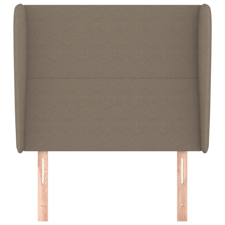 Hoofdbord met randen 93x23x118/128 cm stof taupe 93 x 23 x 118/128 cm Taupe