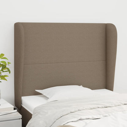 Hoofdbord Met Randen 147X23X118/128 Cm Stof Groen