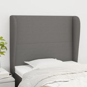 Hoofdbord 103x23x118/128 cm stof donkergrijs
