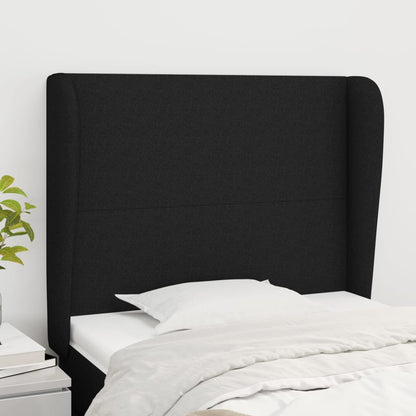 Hoofdbord Met Randen 147X23X118/128 Cm Stof Groen