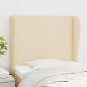 Hoofdbord 103x23x118/128 cm stof crèmekleurig