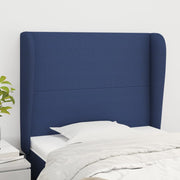 Hoofdbord stof 103x23x118/128 cm blauw