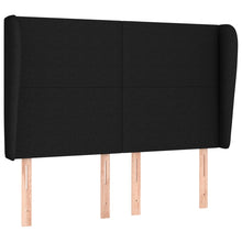 Hoofdbord Met Randen Stof 147 x 23 x 118/128 cm Zwart