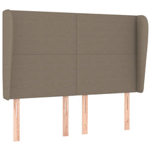 Hoofdbord met randen 147x23x118/128 cm stof taupe 147 x 23 x 118/128 cm Taupe
