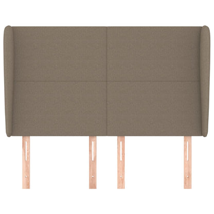 Hoofdbord met randen 147x23x118/128 cm stof taupe 147 x 23 x 118/128 cm Taupe