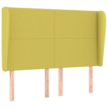 Hoofdbord Met Randen 147X23X118/128 Cm Stof Groen