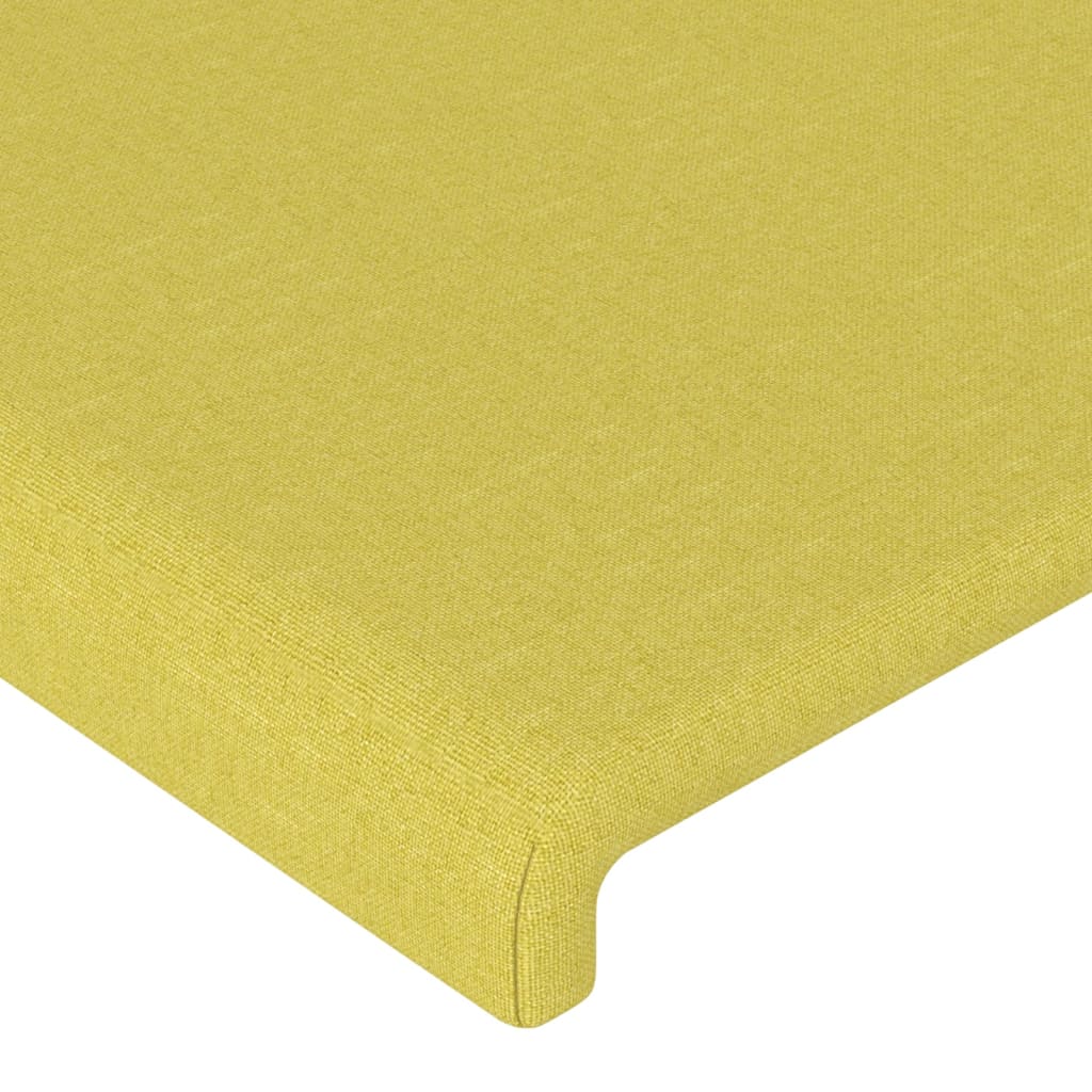 Hoofdbord Met Randen 147X23X118/128 Cm Stof Groen