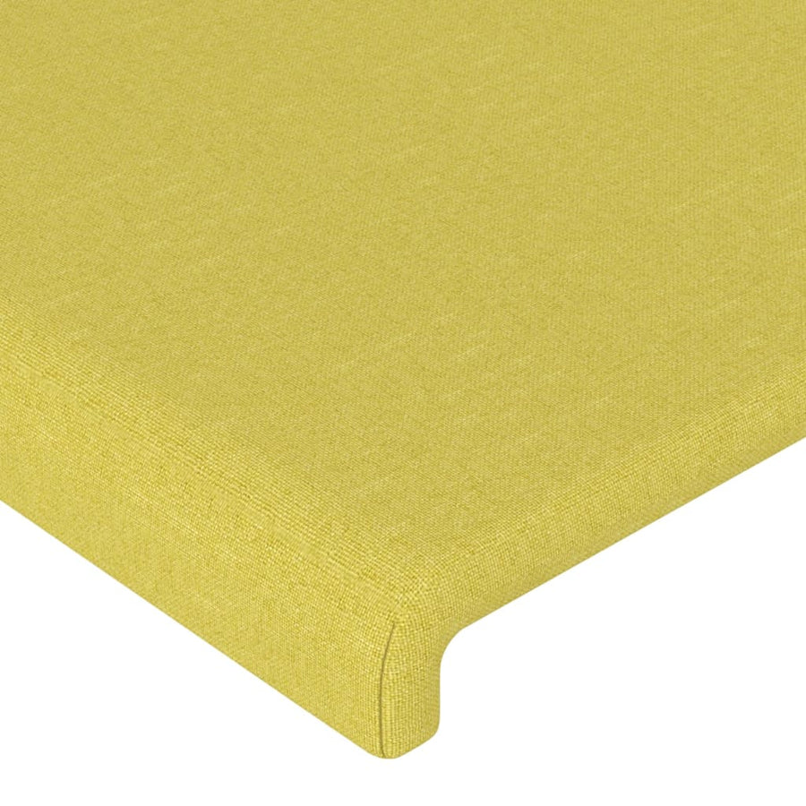 Hoofdbord Met Randen 147X23X118/128 Cm Stof Groen