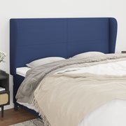 Hoofdbord stof 183x23x118/128 cm blauw