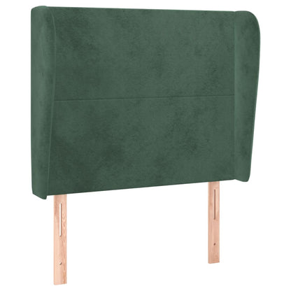 Hoofdbord Met Randen Fluweel 83 x 23 x 118/128 cm Donkergroen