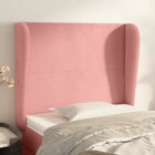 Hoofdbord Met Randen 83X23X118/128 Cm Fluweel Roze