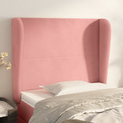Hoofdbord fluweel roze 103x23x118/128 cm