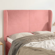 Hoofdbord 147x23x118/128 cm fluweel roze
