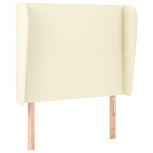 Hoofdbord Met Randen Kunstleer Kleurig 83 x 23 x 118/128 cm Crème