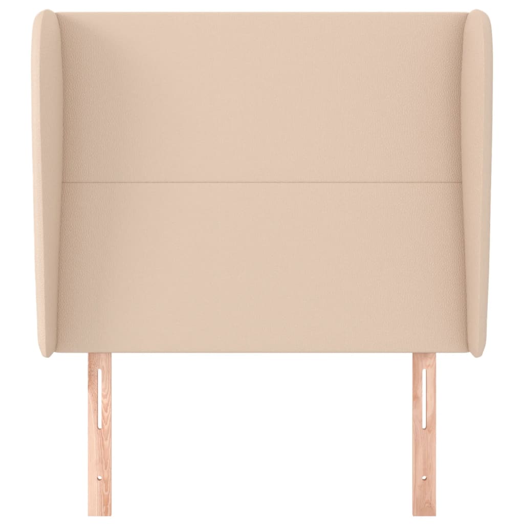 Hoofdbord met randen 83x23x118/128 cm kunstleer cappuccinokleur 83 x 23 x 118/128 cm Cappuccino