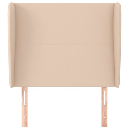 Hoofdbord met randen 83x23x118/128 cm kunstleer cappuccinokleur 83 x 23 x 118/128 cm Cappuccino
