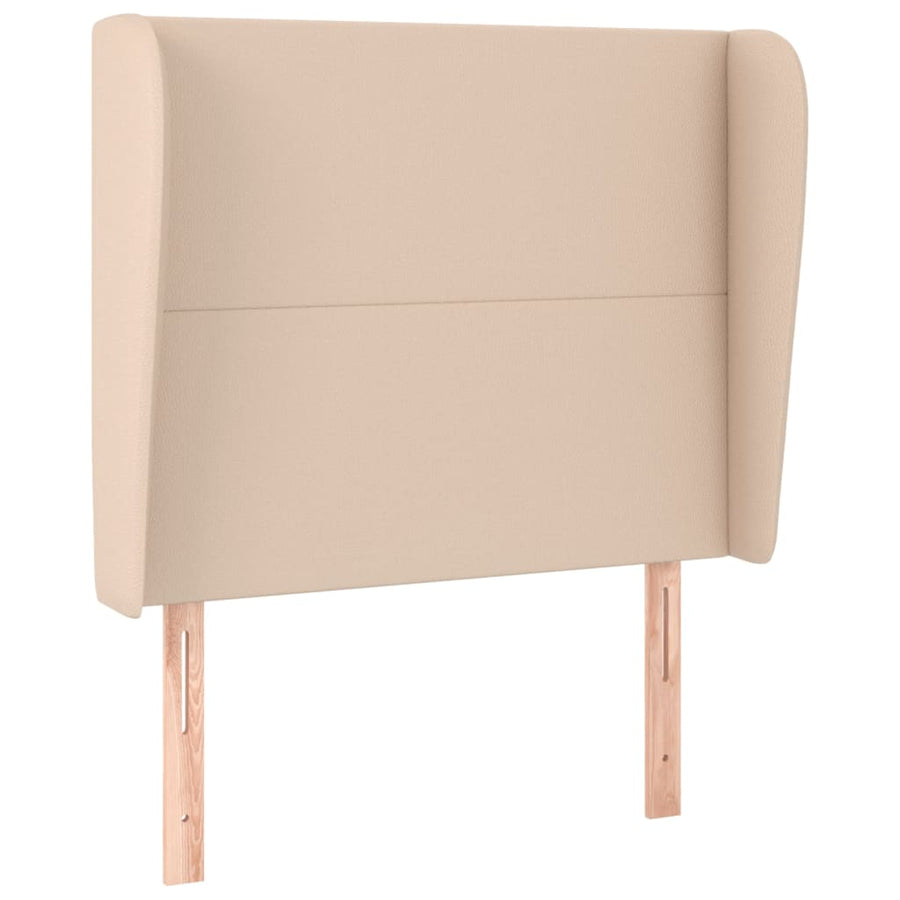 Hoofdbord met randen 93x23x118/128 cm kunstleer cappuccinokleur 93 x 23 x 118/128 cm Cappuccino