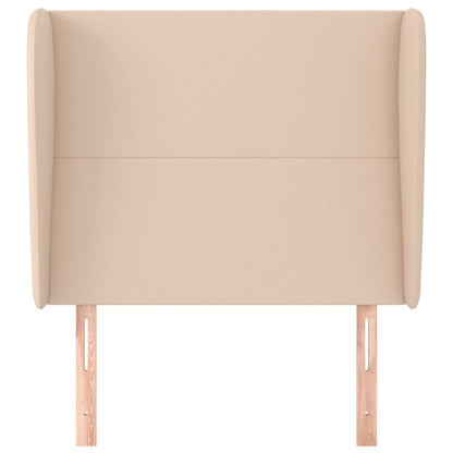 Hoofdbord met randen 93x23x118/128 cm kunstleer cappuccinokleur 93 x 23 x 118/128 cm Cappuccino