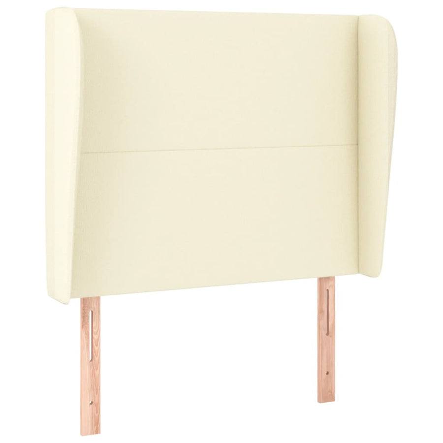 Hoofdbord Met Randen Kunstleer Kleurig 103 x 23 x 118/128 cm Crème