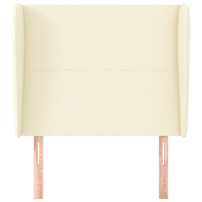 Hoofdbord Met Randen Kunstleer Kleurig 103 x 23 x 118/128 cm Crème