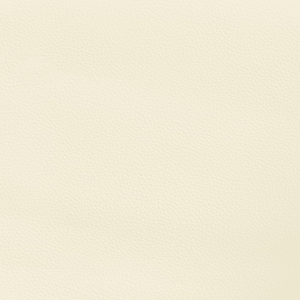 Hoofdbord Met Randen Kunstleer Kleurig 103 x 23 x 118/128 cm Crème