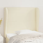 Hoofdbord 103x23x118/128 cm kunstleer crèmekleurig