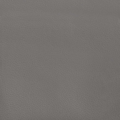 Hoofdbord met randen 103x23x118/128 cm kunstleer grijs 103 x 23 x 118/128 cm Grijs