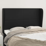 Hoofdbord 147x23x118/128 cm kunstleer zwart