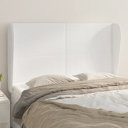 Hoofdbord 147x23x118/128 cm kunstleer wit