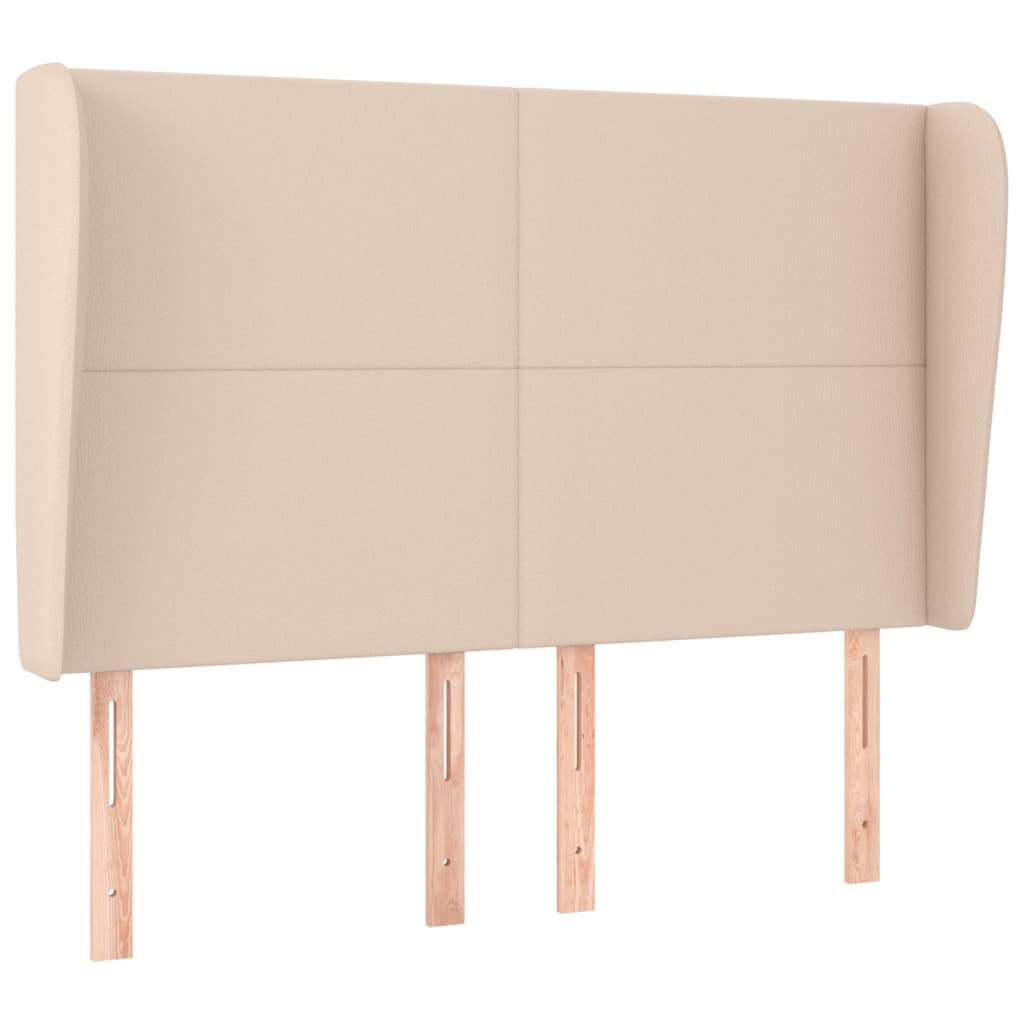 Hoofdbord met randen 147x23x118/128cm kunstleer cappuccinokleur 147 x 23 x 118/128 cm Cappuccino