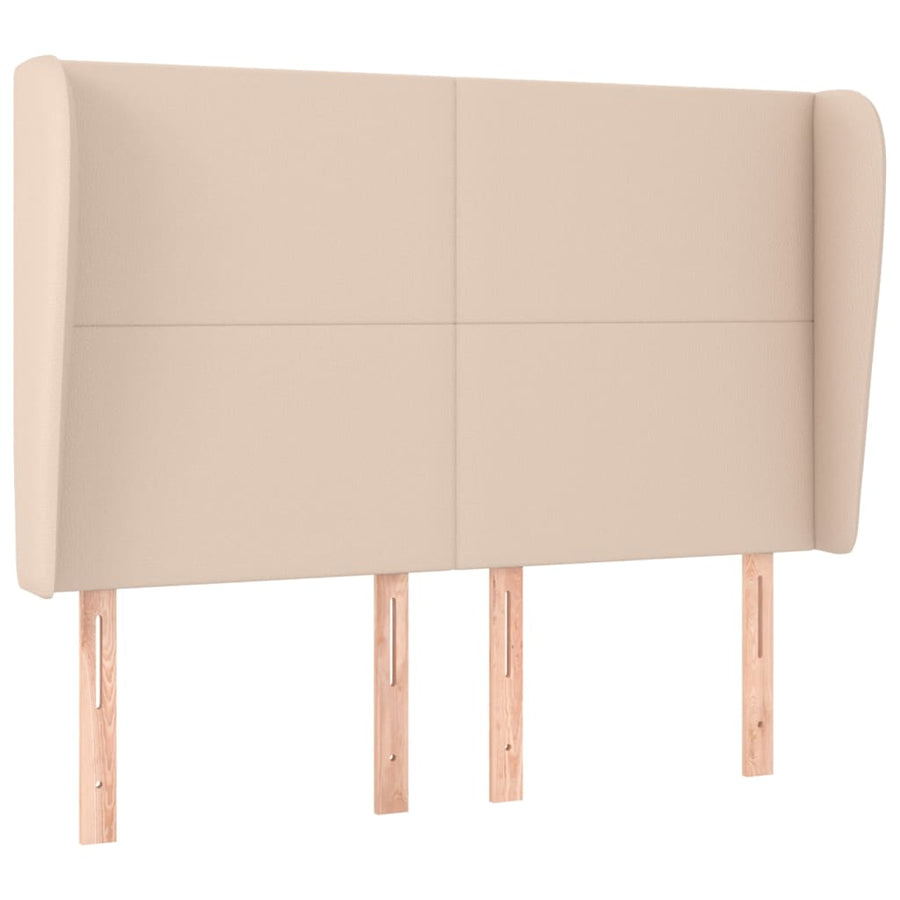 Hoofdbord met randen 147x23x118/128cm kunstleer cappuccinokleur 147 x 23 x 118/128 cm Cappuccino