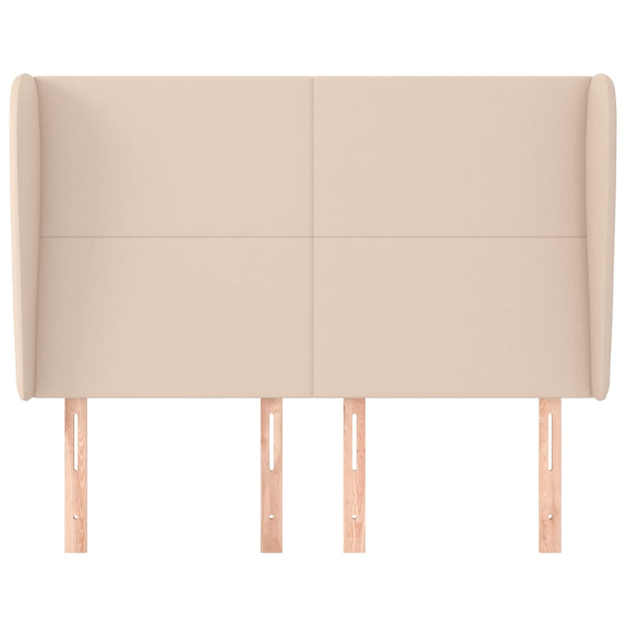 Hoofdbord met randen 147x23x118/128cm kunstleer cappuccinokleur 147 x 23 x 118/128 cm Cappuccino