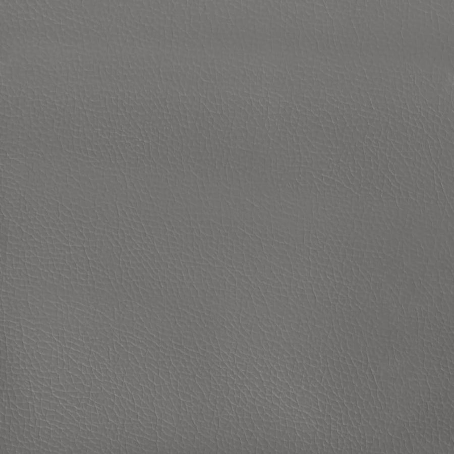 Hoofdbord met randen 163x23x118/128 cm kunstleer grijs 163 x 23 x 118/128 cm Grijs