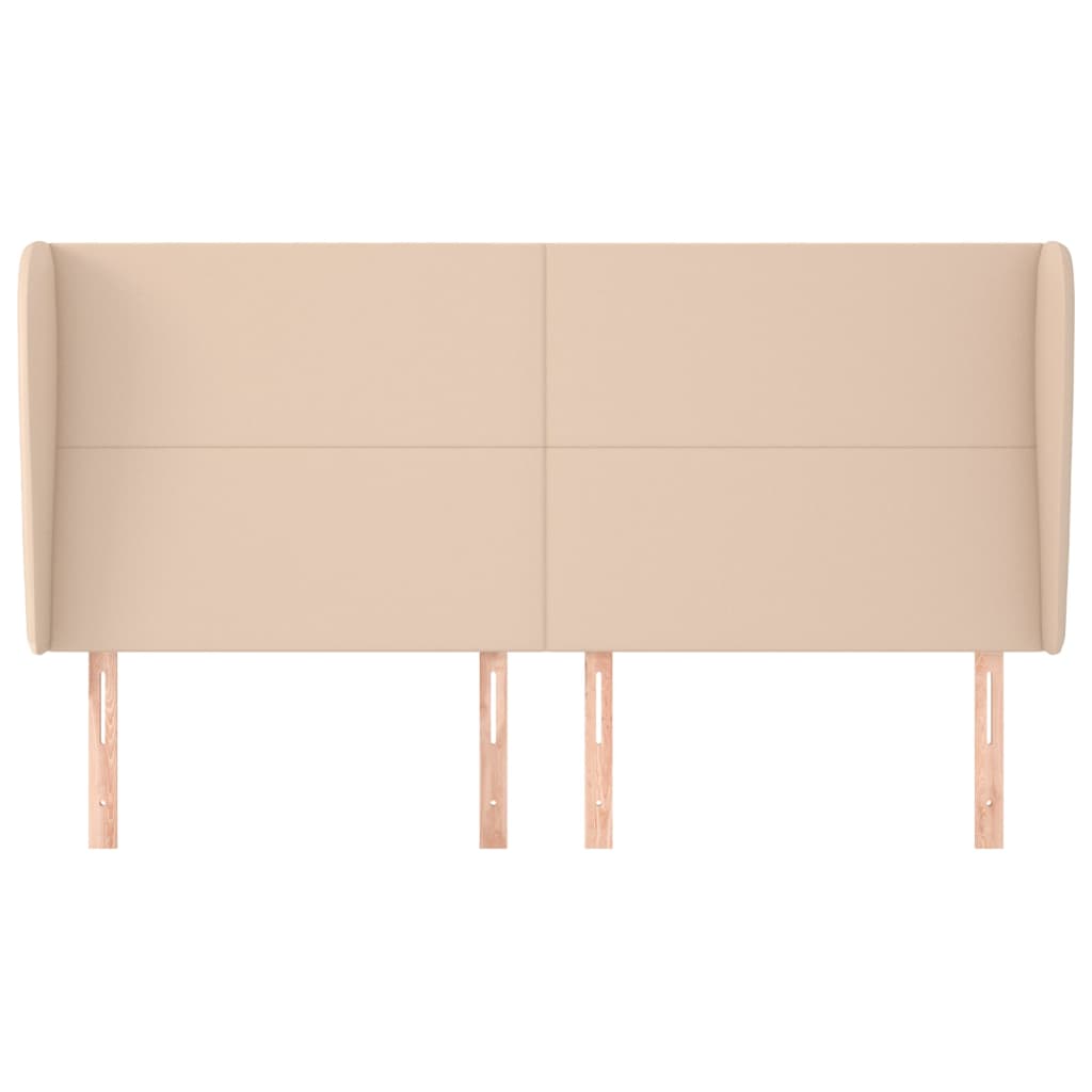 Hoofdbord met randen 163x23x118/128cm kunstleer cappuccinokleur 163 x 23 x 118/128 cm Cappuccino