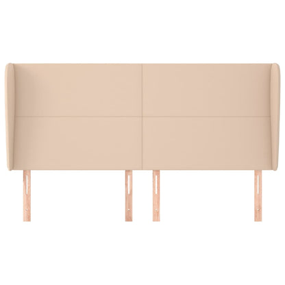 Hoofdbord met randen 163x23x118/128cm kunstleer cappuccinokleur 163 x 23 x 118/128 cm Cappuccino