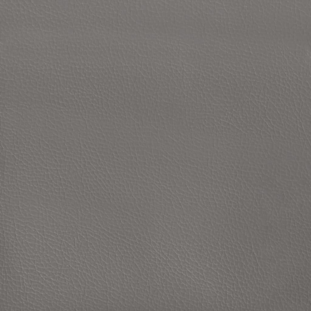 Hoofdbord met randen 183x23x118/128 cm kunstleer grijs 183 x 23 x 118/128 cm Grijs