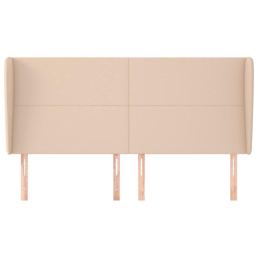 Hoofdbord met randen 203x23x118/128cm kunstleer cappuccinokleur 203 x 23 x 118/128 cm Cappuccino