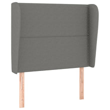 Hoofdbord Met Randen Stof Donkergrijs 93 x 23 x 118/128 cm