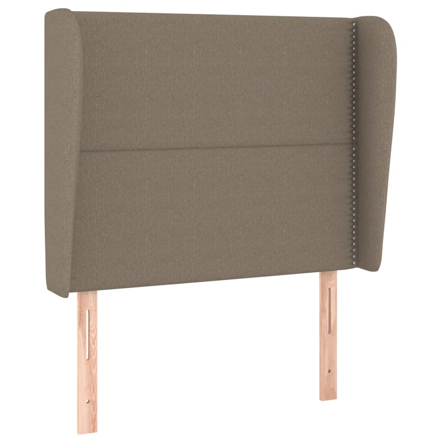 Hoofdbord Met Randen Stof Taupe 93 x 23 x 118/128 cm