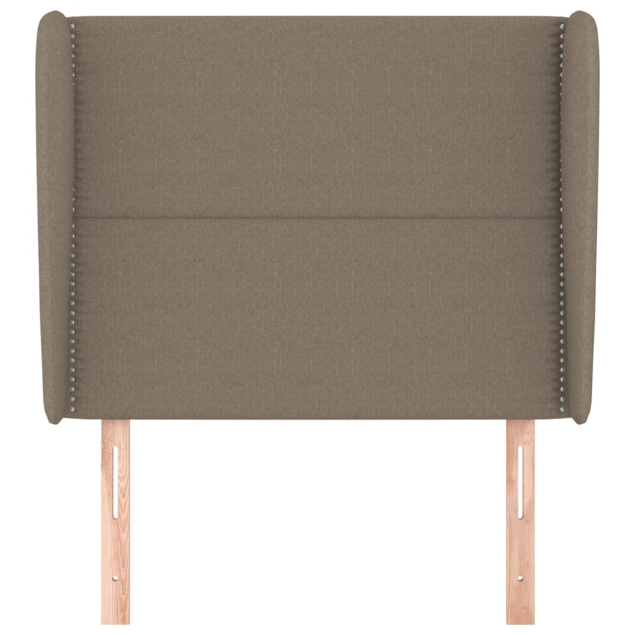Hoofdbord Met Randen Stof Taupe 93 x 23 x 118/128 cm