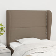 Hoofdbord 93x23x118/128 cm stof taupe