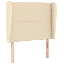 Hoofdbord Met Randen Stof Kleurig Crème 93 x 23 x 118/128 cm
