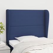 Hoofdbord 93x23x118/128 cm stof blauw