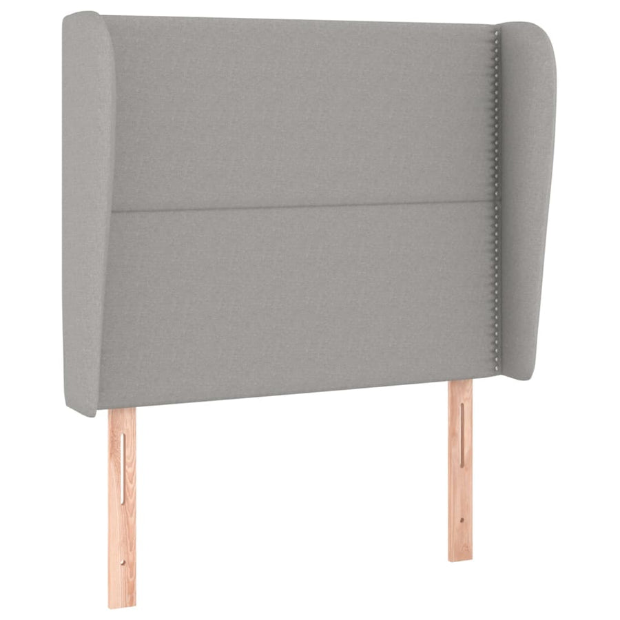 Hoofdbord Met Randen Stof Lichtgrijs 103 x 23 x 118/128 cm