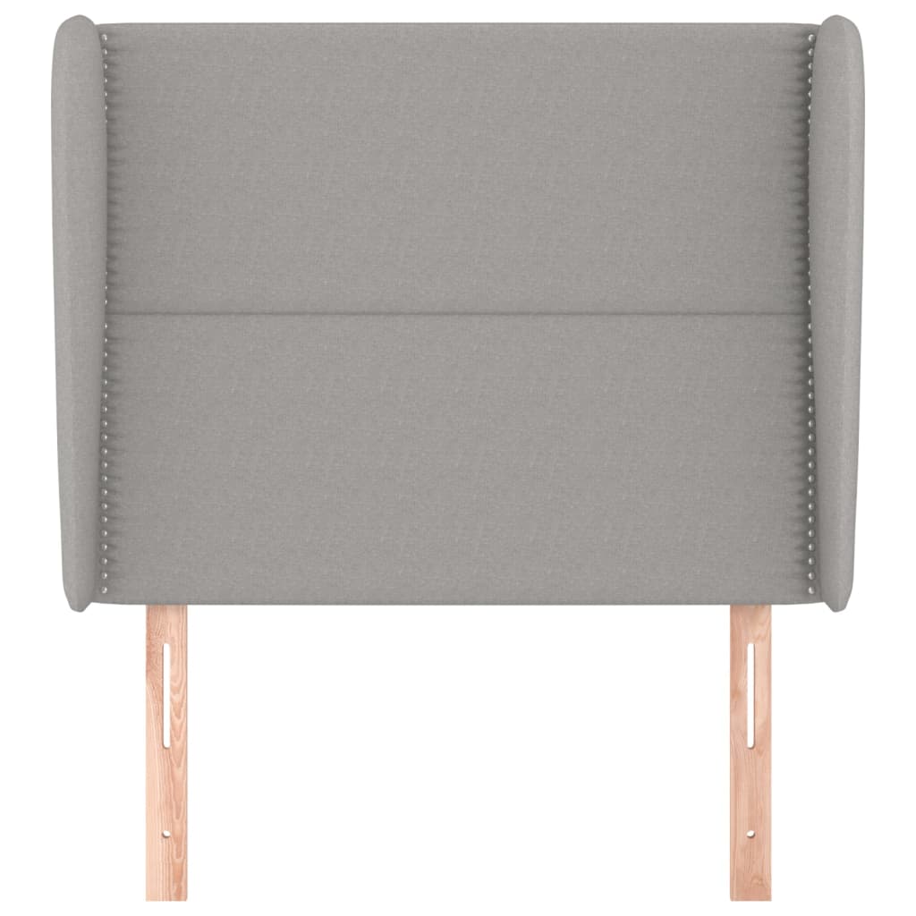 Hoofdbord Met Randen Stof Lichtgrijs 103 x 23 x 118/128 cm