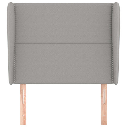 Hoofdbord Met Randen Stof Lichtgrijs 103 x 23 x 118/128 cm