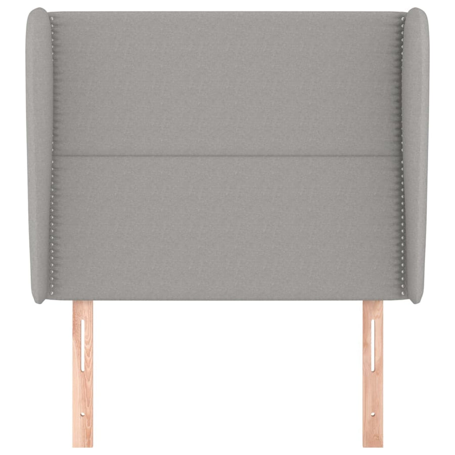Hoofdbord Met Randen Stof Lichtgrijs 103 x 23 x 118/128 cm