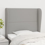 Hoofdbord 103x23x118/128 cm stof lichtgrijs